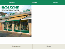Tablet Screenshot of boelsche-glas.de